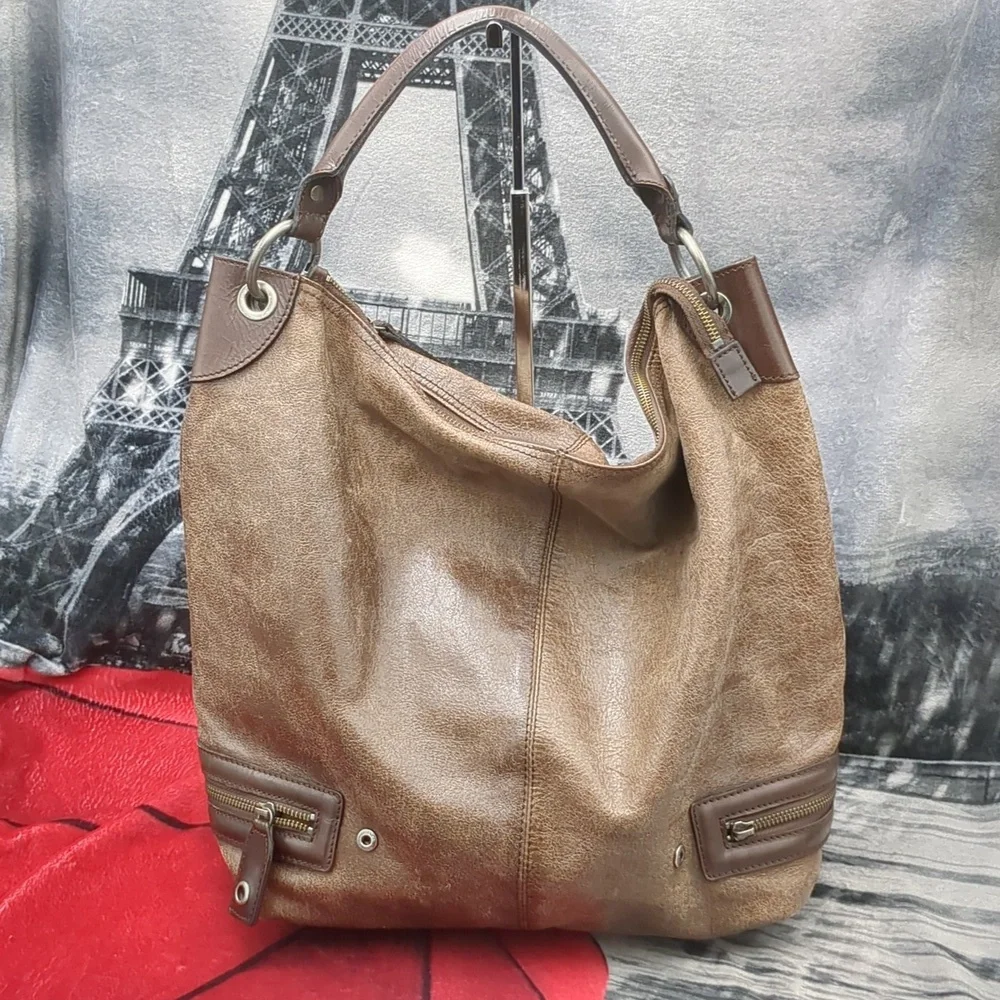 Tano Large Brown Leather Tote Bag